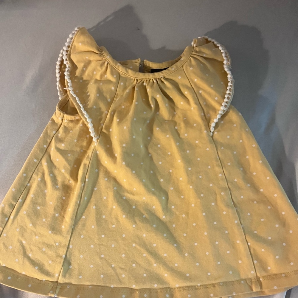 Cynthia Rowley Yellow Shirt with White Dots